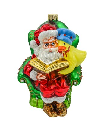 Bombka choinkowa: Mikołaj czytający książkę z kaczuszką, Syn Bombkarza