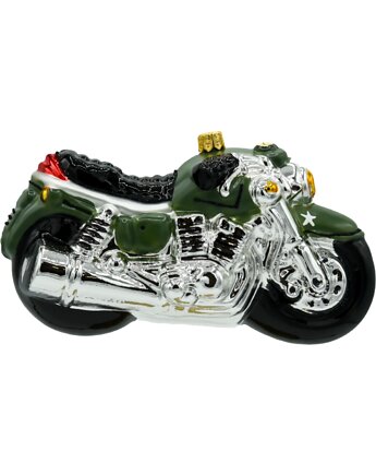 Bombka choinkowa: Militarny Motocykl Retro, Syn Bombkarza