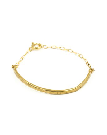 Bransoletka owalna z łańcuszkiem, Bijoux by Marzena Bylicka