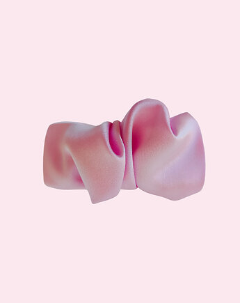 Scrunchie spinka klamra jedwabna pudrowy róż, Capillum