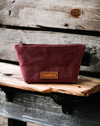 Burgundowa kosmetyczka MIDI, raspberi