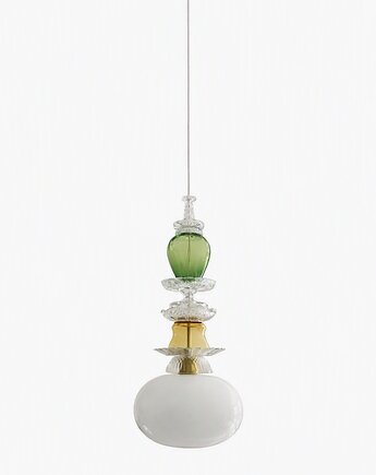Lampa wisząca szklana artdeco prl vintage, .fija.