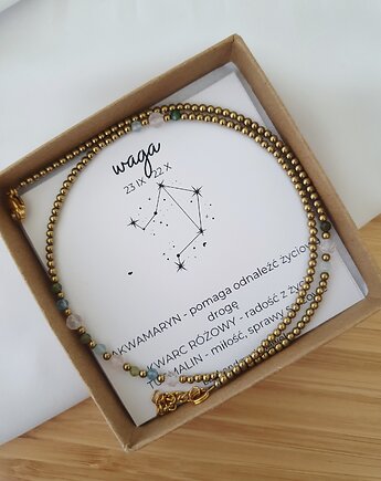 WAGA naszyjnik dla znaku zodiaku, LEI handmade 
