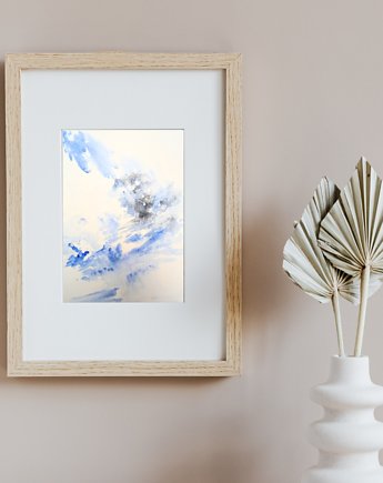 WYPRZEDAŻ SZTUKI! Akwarela Morskie klimaty oryginalny obraz 300g 21x30 cm, Kwitnace
