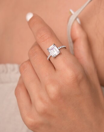 Pierścionek cyrkonie srebro 925 pozłacane, Coccola JEWELLERY