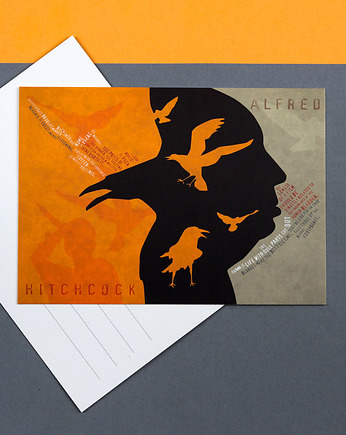 Plakat Alfred Hitchcock - pocztówka, minimalmill