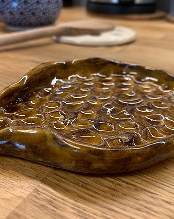 Podstawka pod łyżkę kuchenną ręcznie robiona, pachamama ceramics