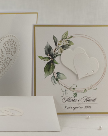 Kartka na ślub z pudełkiem i kopertą, WA-23, Anna Art and Crafts