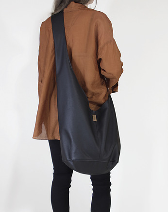Long Boogi Bag czarna teksturowana / hobo, hairoo