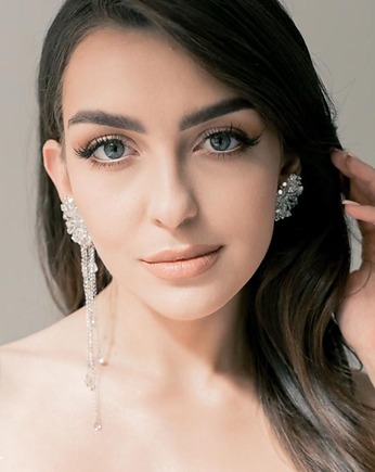 STELLA  - srebrne błyszczące kolczyki glamour, Aureus Flos