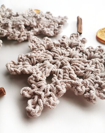 Gwiazdka śnieżynka beżowa, Lana Design