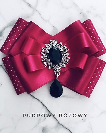 Bordowa piękność z czarnym kamieniem New, Pudrowy Różowy