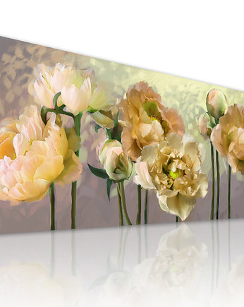 OBRAZ NA PŁÓTNIE - ŻÓŁTE PIWONIE 150x60cm, LUdesign gallery