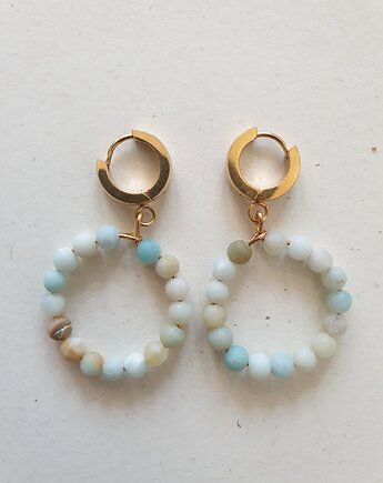 Kolczyki DONUTS amazonit, modesign