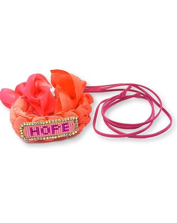 różowa bransoletka szambala HOPE, lulukalina