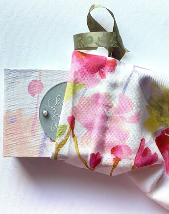 Akwarelowy albumik w woreczku - gotowy do wręczenia, eight