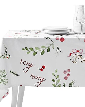 Obrus świąteczny Very merry, White pocket