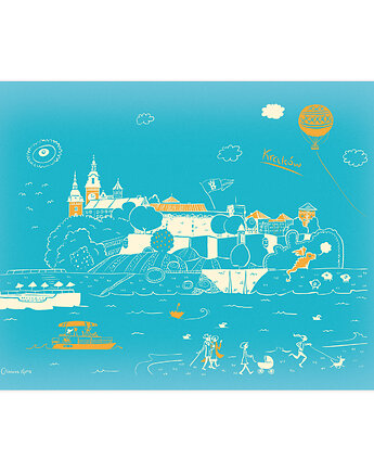 Plakat A4 Kraków Wawel, Gliniana Kura