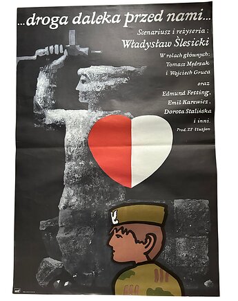 Plakat filmowy DROGA DALEKA PRZED NAMI, 1979, projekt Jan Młodożeniec, RiskyWalls