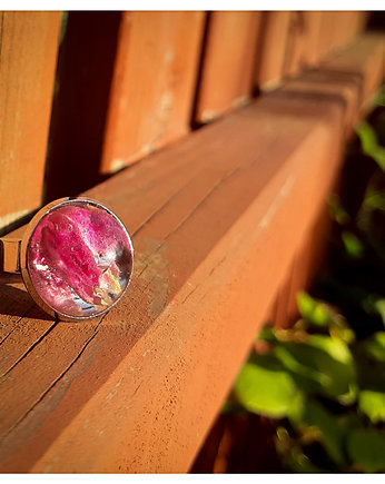 Mały pierścionek z różą, jasny, Figa handmade accessories