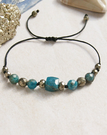 Amulet - KONCENTRACJA - apatyt, piryt, kaktusia