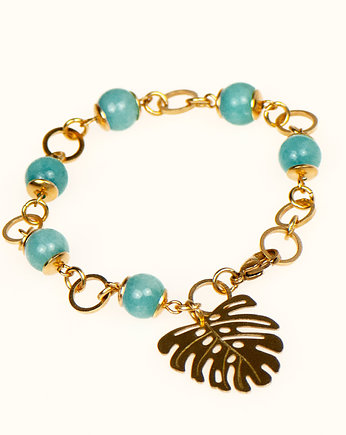 Jadeitowa bransoletka z pozłacanym wykończeniem, Artseko