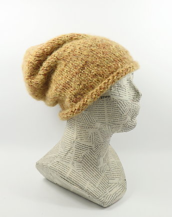 Luźna czapka miodowa krasnal beanie nerd hipster, RękaProduction