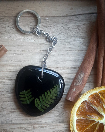 Duży breloczek z paprocią, Figa handmade accessories