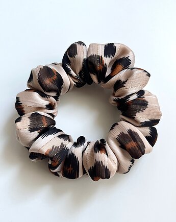 Gumka do włosów Scrunchie Sophie w panterkę - 9 cm średnicy, Volie Line