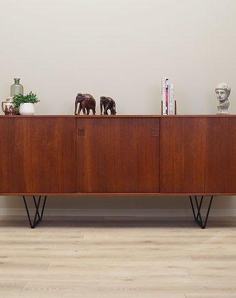 Sideboard tekowy, duński design, lata 70, produkcja: Dania, Przetwory design