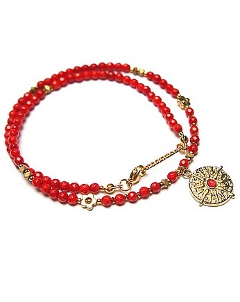 Koral naturalny vol. 4 /choker/ naszyjnik Szlachetna kolekcja, KiKa pracownia