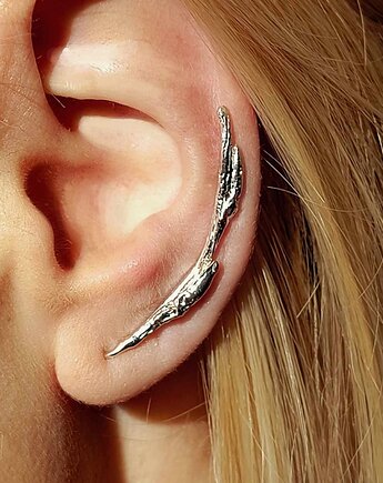 Kolczyk- nausznica GAŁĄZKA lewe ucho, ZIĘBA