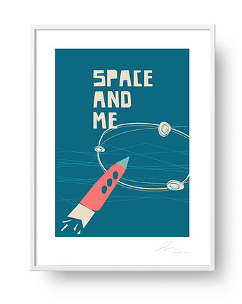 Plakat SPACE AND ME, PAKOWANIE PREZENTÓW - Papier do pakowani