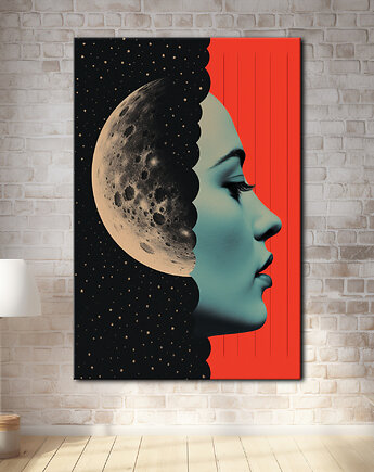 Pył księżycowy - Plakat - Druk - Kolaż, Abstrakcja, Surrealizm, Loft #6, Black Sapphire Art