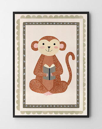 Małpka - plakat dziecięcy, HOG STUDIO