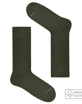 Skarpetki khaki z bawełny organicznej 36-40, Takapara