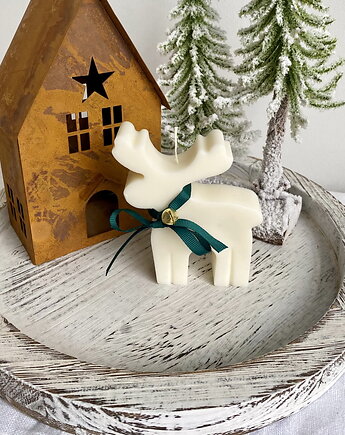 Świeca ekologiczna sojowa dekoracyjna "Renifer " 100x85mm, Coccola JEWELLERY