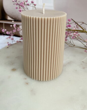 Świeca sojowa dekoracyjna "Bubbles" 60x75mm jasny beż, Coccola JEWELLERY