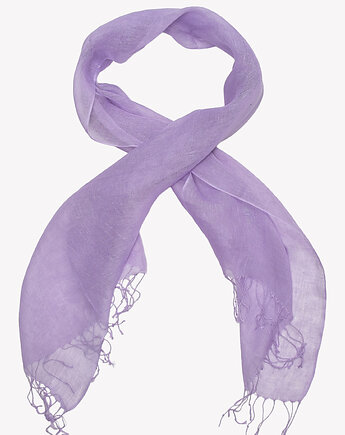 Szal len 100% w liliowym kolorze 55cm x 180cm, ALLORA BE UNIQUE