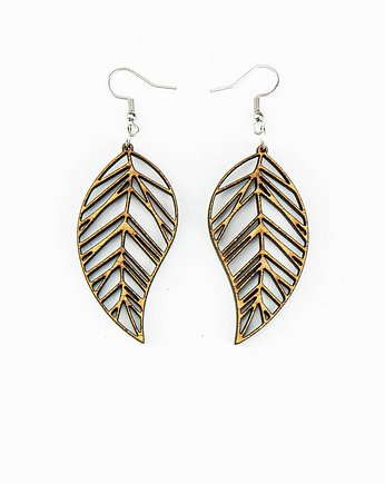 Drewniane kolczyki LEAFS NO 2 Aniegre, bewood