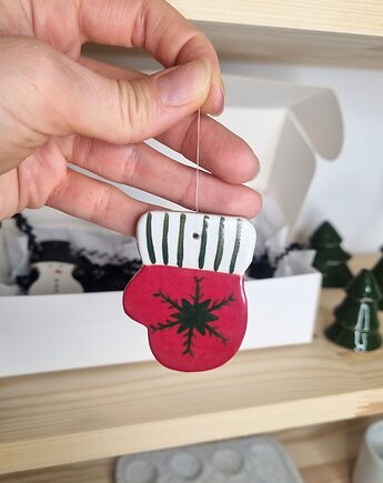 Zestaw 3 ręcznie malowanych zawieszek, krusz art