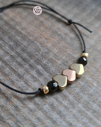 Bransoletka LOVE serce hematyt 3-Gold, COCONUT