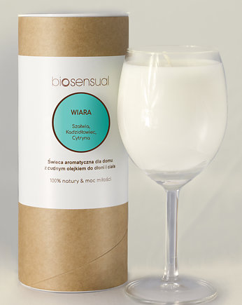 Świeca do masażu i aromaterapii WIARA 200g KIELICH, Biosensual