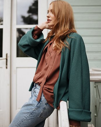 Luna cardigan emerald green, REHEMA