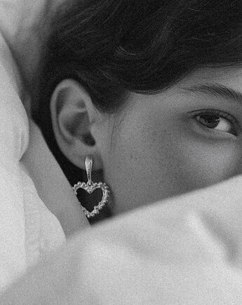 Kolczyki Serce srebro, Vander jewelry