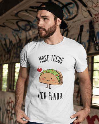 koszulka z napisem more tacos por favor, EvienArt