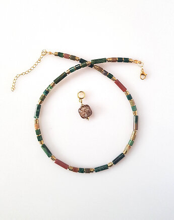 Naszyjnik z Agatem Indyjskim v Ciemny Krótki, Mitsu