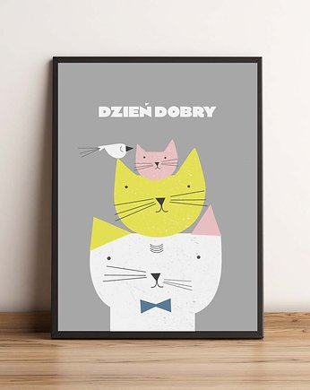 obrazek  dla dziecka koty, polkastudio