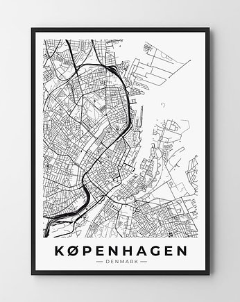 Plakat Kopenhaga  - mapa, HOG STUDIO