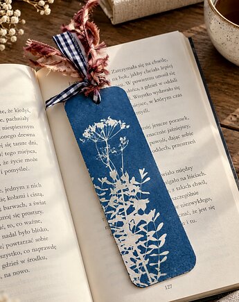 Botaniczna zakładka do książki Oryginalna cyjanotypia, eight